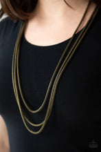 Load image into Gallery viewer, Paparazzi Street Sweep - Brass - Necklace and matching Earrings - $5 Jewelry With Ashley Swint