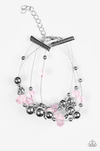 Load image into Gallery viewer, Paparazzi Sunset Beach - Pink - Silver Beads - Shimmer Wires - Bracelet - $5 Jewelry With Ashley Swint