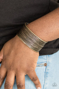 Paparazzi Wire Warrior - Brass - Cuff Bracelet - $5 Jewelry With Ashley Swint