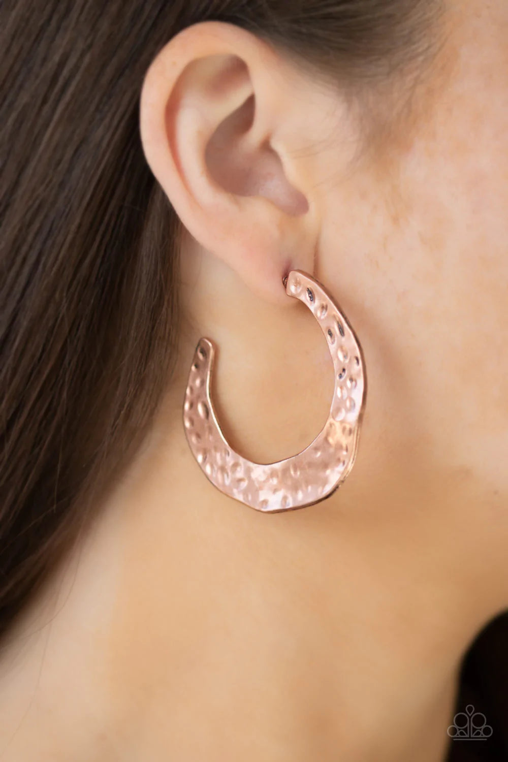 Paparazzi - The HOOP Up - Copper - Earrings