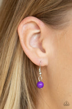 Load image into Gallery viewer, Paparazzi Collectively Carefree - Purple Beads - Silver Necklace &amp; Earrings - $5 Jewelry With Ashley Swint