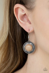 Paparazzi - Natural-Born Nomad - Brown - Earrings