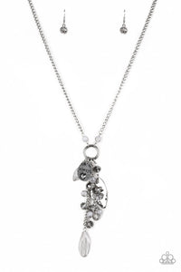 Paparazzi Hearts Content - Silver "Always" - Necklace & Earrings - $5 Jewelry With Ashley Swint