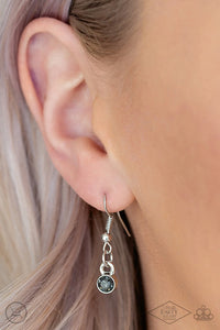 Paparazzi Promise The Moon - Silver - Necklace & Earrings - Black Diamond Exclusive