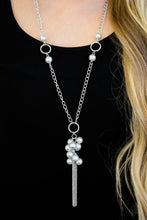 Load image into Gallery viewer, Paparazzi Hit The Runway - Silver Pearl Beads - Necklace &amp; Earrings - $5 Jewelry With Ashley Swint