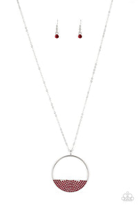 Paparazzi Bet Your Bottom Dollar Red Necklace & Earring Set - $5 Jewelry with Ashley Swint