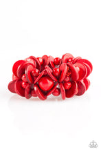 Load image into Gallery viewer, Paparazzi Tropical Temptress - Red Wooden Bracelet - $5 Jewelry With Ashley Swint