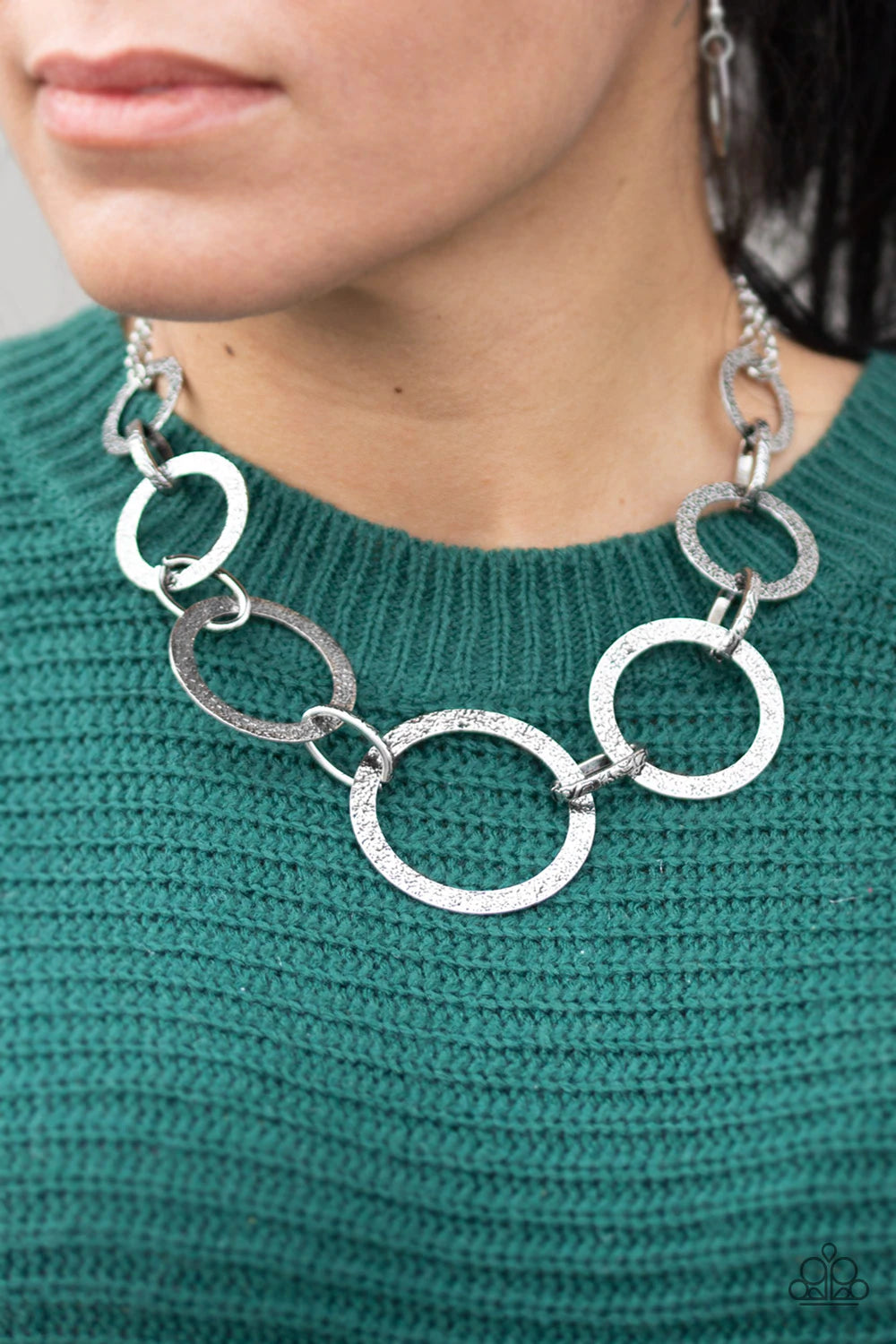 Paparazzi City Circus - Silver - Necklace & Earrings