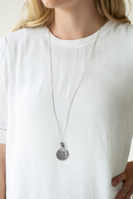 PAPARAZZI Mom Boss - Silver mom boss stamped charm necklace - $5 Jewelry with Ashley Swint