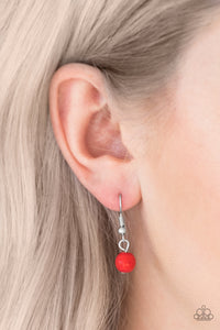 Paparazzi Desert Eagle - Red Stone - Silver Necklace & Earrings - $5 Jewelry With Ashley Swint