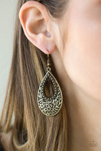 Load image into Gallery viewer, Paparazzi Spring Flinging - Brass - Earrings - $5 Jewelry With Ashley Swint