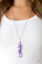 Load image into Gallery viewer, Paparazzi Summer Solo - Purple - Silver Necklace and matching Earrings - $5 Jewelry With Ashley Swint