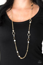 Load image into Gallery viewer, Paparazzi Stylishly Steampunk - Gold Necklace &amp; Earrings - $5 Jewelry With Ashley Swint