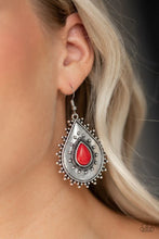 Load image into Gallery viewer, Paparazzi - Desert Drama - Red - Earrings