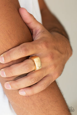 PRE-ORDER - Paparazzi Straightforward - Gold - Ring - $5 Jewelry with Ashley Swint