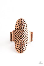 Load image into Gallery viewer, Paparazzi Guru Grunge - Copper - Thick Engraved Hammered Band - Ring - $5 Jewelry with Ashley Swint