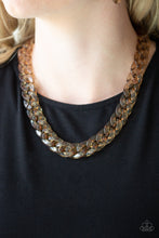 Load image into Gallery viewer, Paparazzi Put It On Ice - Brass - Acrylic Necklace &amp; Earrings - $5 Jewelry With Ashley Swint