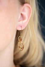 Load image into Gallery viewer, Paparazzi Put It On Ice - Brass - Acrylic Necklace &amp; Earrings - $5 Jewelry With Ashley Swint