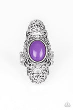 Load image into Gallery viewer, Paparazzi Flair for the Dramatic - Purple Bead - Silver Ring - $5 Jewelry With Ashley Swint