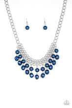 Load image into Gallery viewer, Paparazzi 5th Avenue Fleek - Blue - Pearls - Silver Chain Necklace &amp; Earrings - $5 Jewelry with Ashley Swint