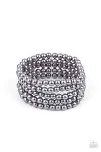PRE-ORDER - Paparazzi A Pearly Affair - Silver - Bracelet - $5 Jewelry with Ashley Swint