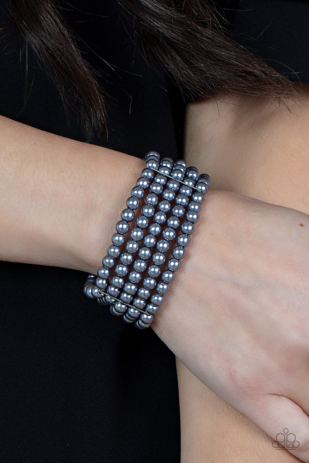 PRE-ORDER - Paparazzi A Pearly Affair - Silver - Bracelet - $5 Jewelry with Ashley Swint
