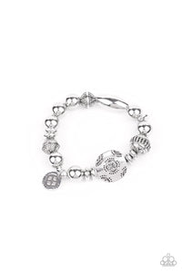 Paparazzi Aesthetic Appeal - Silver - Stretchy Band Bracelet - $5 Jewelry with Ashley Swint