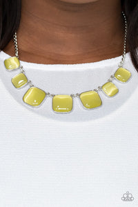 PRE-ORDER - Paparazzi Aura Allure - Yellow - Necklace & Earrings - $5 Jewelry with Ashley Swint