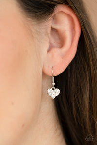 Paparazzi Bare Your Heart - White Rhinestones - Necklace & Earrings - $5 Jewelry with Ashley Swint