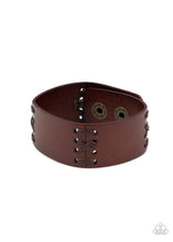Load image into Gallery viewer, Paparazzi Batters Up - Brown - Leather Bracelet - $5 Jewelry with Ashley Swint