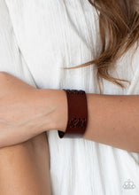 Load image into Gallery viewer, Paparazzi Batters Up - Brown - Leather Bracelet - $5 Jewelry with Ashley Swint
