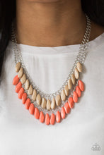 Load image into Gallery viewer, Paparazzi Beaded Boardwalk - Orange - Coral Faceted Soybean Beads - Double Fringe Necklace &amp; Earrings - $5 Jewelry with Ashley Swint