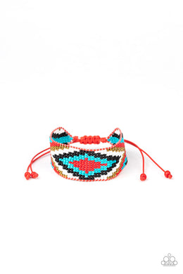 Paparazzi Beautifully Badlands - Red - Seed Beads - Bracelet - $5 Jewelry with Ashley Swint