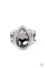 Load image into Gallery viewer, Paparazzi BLINGing Down The House - Silver Teardrop - White Rhinestones - Ring - $5 Jewelry with Ashley Swint