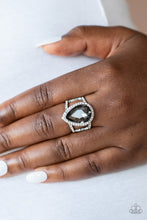 Load image into Gallery viewer, Paparazzi BLINGing Down The House - Silver Teardrop - White Rhinestones - Ring - $5 Jewelry with Ashley Swint