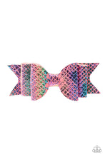 Load image into Gallery viewer, Paparazzi BOW Your Mind - Pink - Rainbow Scale Pattern - Hair Clip - $5 Jewelry with Ashley Swint