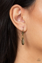 Load image into Gallery viewer, Paparazzi Bragging Rights - Brass - Faceted Teardrops - Brass Chains - Necklace &amp; Earrings - $5 Jewelry with Ashley Swint
