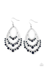 Load image into Gallery viewer, Paparazzi Break Out In TIERS - Blue Rhinestones - Earrings - $5 Jewelry with Ashley Swint
