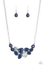Load image into Gallery viewer, Paparazzi Breathtaking Brilliance - Blue - White Rhinestones - Necklace &amp; Earrings - $5 Jewelry with Ashley Swint