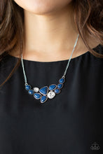 Load image into Gallery viewer, Paparazzi Breathtaking Brilliance - Blue - White Rhinestones - Necklace &amp; Earrings - $5 Jewelry with Ashley Swint