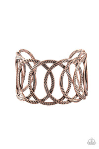 Paparazzi Circa de Contender - Copper - Cuff Bracelet - $5 Jewelry with Ashley Swint