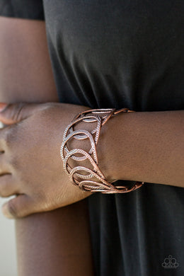Paparazzi Circa de Contender - Copper - Cuff Bracelet - $5 Jewelry with Ashley Swint