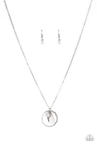 Paparazzi Coastal Couture - Silver - Shell - Necklace and matching Earrings - $5 Jewelry with Ashley Swint