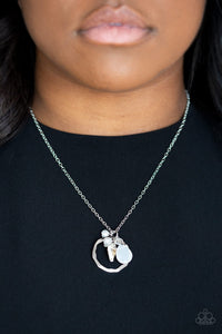 Paparazzi Coastal Couture - Silver - Shell - Necklace and matching Earrings - $5 Jewelry with Ashley Swint