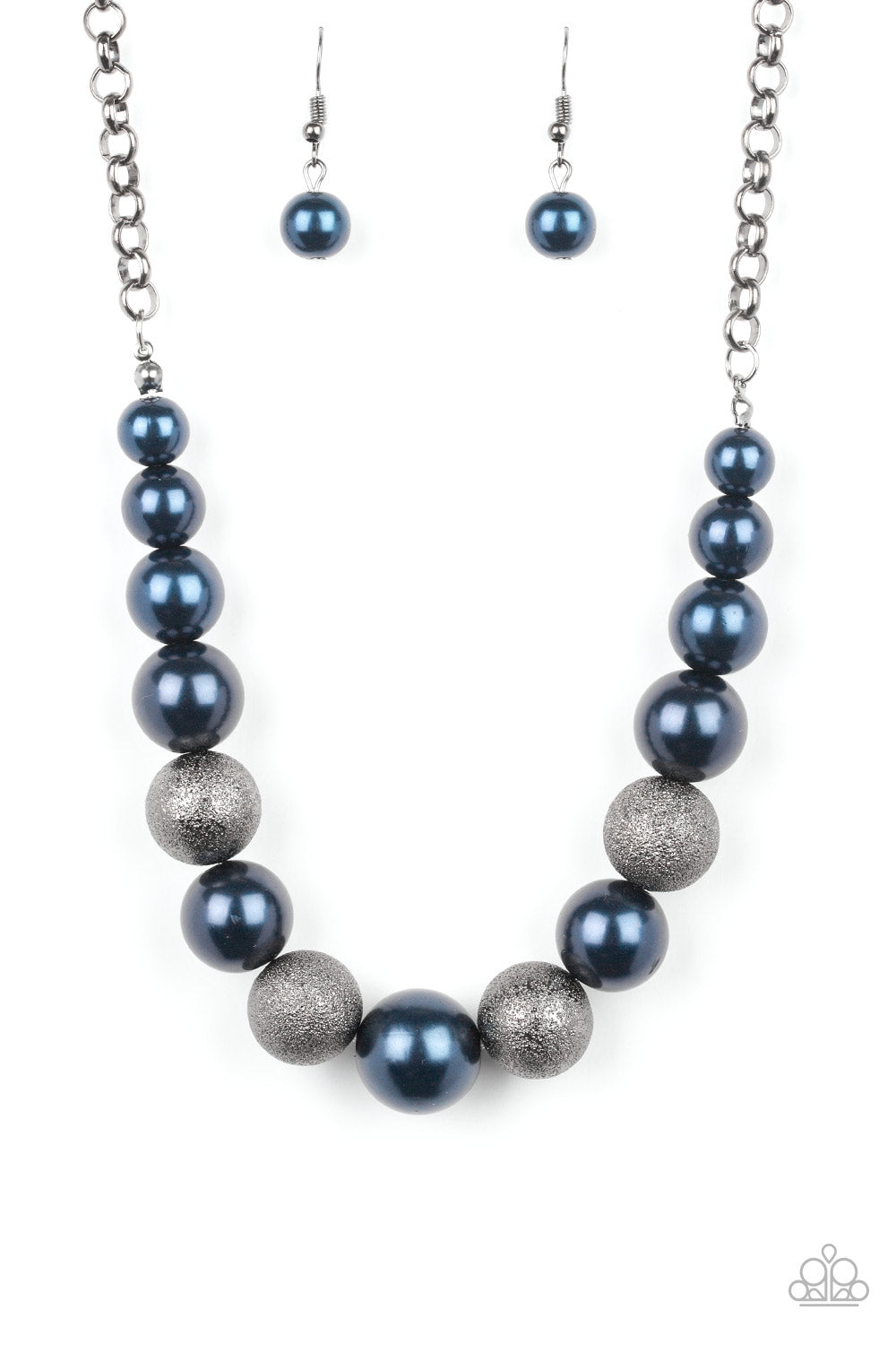 Paparazzi Color Me CEO - Blue - Necklace & Earrings - $5 Jewelry with Ashley Swint