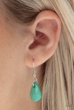 Load image into Gallery viewer, Paparazzi Colorfully Clustered - Green - Minty Teardrop Beads - Silver Chain Necklace &amp; Earrings - $5 Jewelry with Ashley Swint