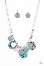 Load image into Gallery viewer, Paparazzi Confetti Confection - Blue - Acrylic Discs - Silver Chains - Necklace &amp; Earrings - $5 Jewelry with Ashley Swint
