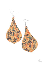 Load image into Gallery viewer, Paparazzi Cork Coast - Multi - Colorful Leafy Pattern - Teardrop Earrings - $5 Jewelry with Ashley Swint