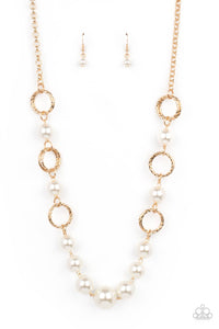 PRE-ORDER - Paparazzi COUNTESS Me In - Gold - Necklace & Earrings - $5 Jewelry with Ashley Swint