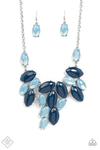 PRE-ORDER - Paparazzi Date Night Nouveau - Blue - Necklace & Earrings - Trend Blend Fashion Fix Exclusive October 2021 - $5 Jewelry with Ashley Swint